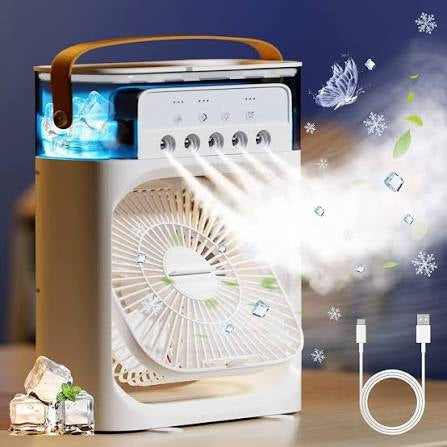 Portable Air Cooler Fan with Water Tank & USB Power